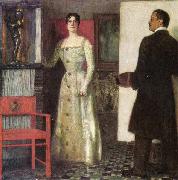 Franz von Stuck Selbstportrat des Malers und seiner Frau im Atelier china oil painting artist
